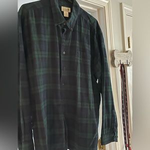 LLBean plaid flannel shirt